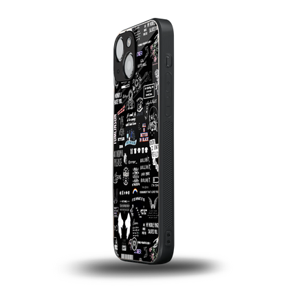 all is better in black back phone cover | glass case for iphone 13 mini