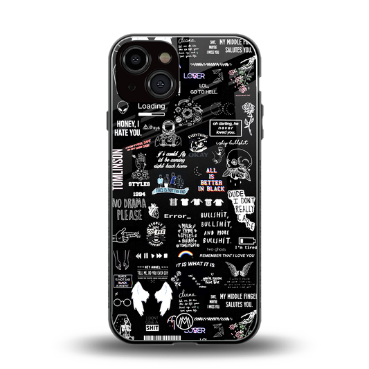 all is better in black back phone cover | glass case for iphone 13