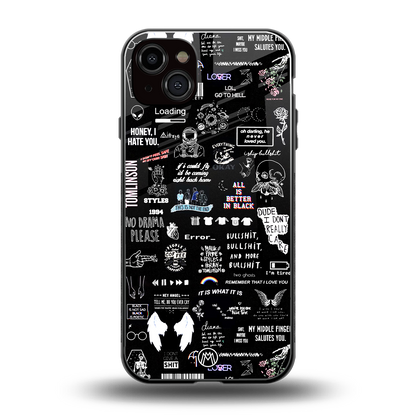 all is better in black back phone cover | glass case for iphone 15 plus