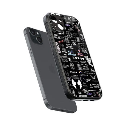 all is better in black back phone cover | glass case for iphone 15 plus