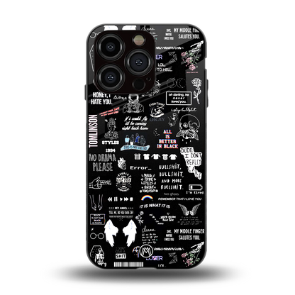 all is better in black back phone cover | glass case for iphone 15 pro