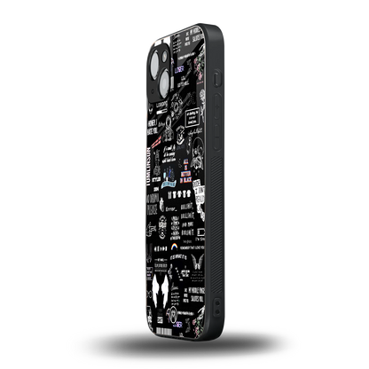 all is better in black back phone cover | glass case for iphone 14