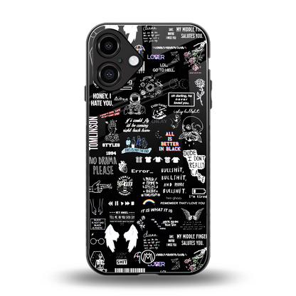 all is better in black back phone cover | glass case for iphone 16 plus