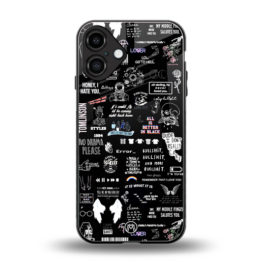 all is better in black back phone cover | glass case for iphone 16 plus