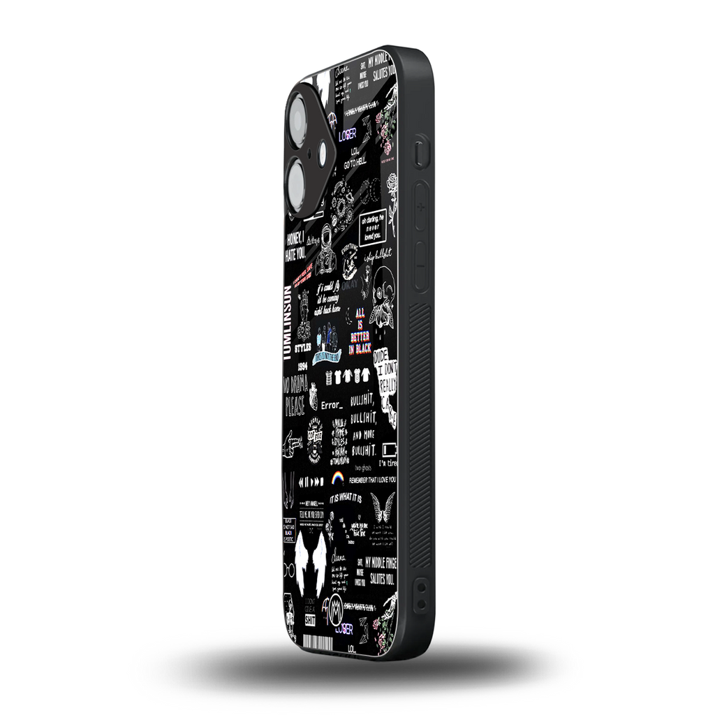 all is better in black back phone cover | glass case for iphone 16 plus