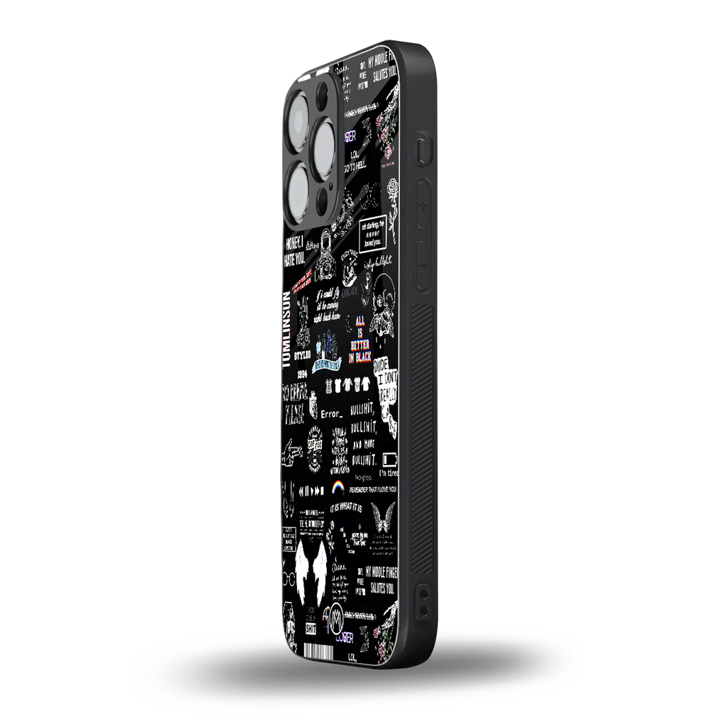all is better in black back phone cover | glass case for iphone 16 pro max