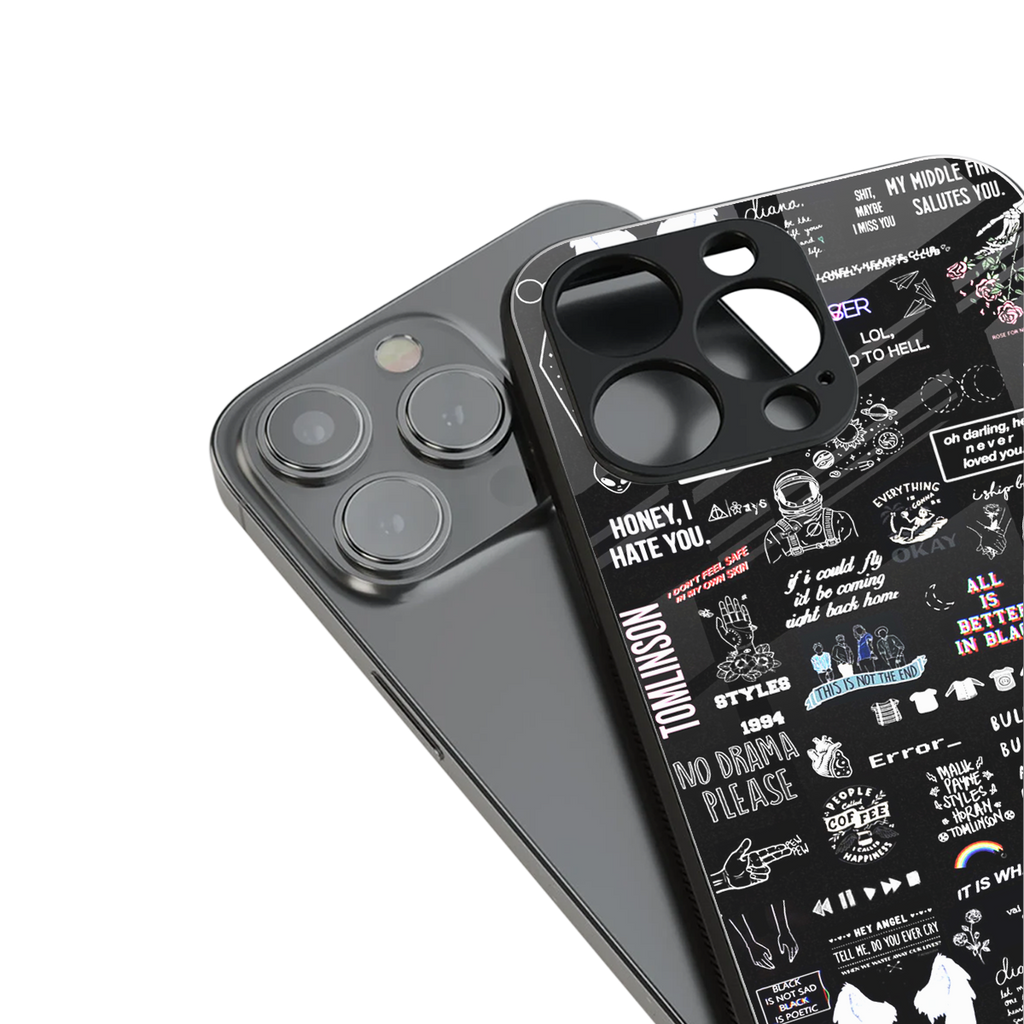 all is better in black back phone cover | glass case for iphone 13 pro
