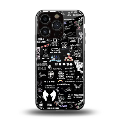 all is better in black back phone cover | glass case for iphone 16 pro