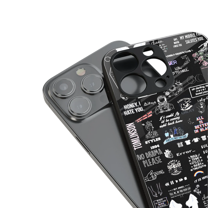 all is better in black back phone cover | glass case for iphone 16 pro max