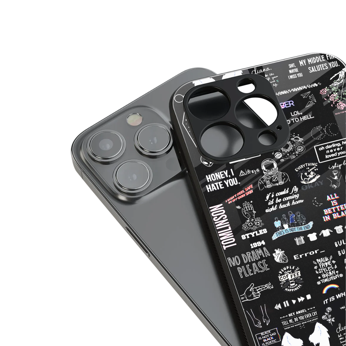 all is better in black back phone cover | glass case for iphone 14