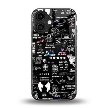 all is better in black back phone cover | glass case for iphone 16
