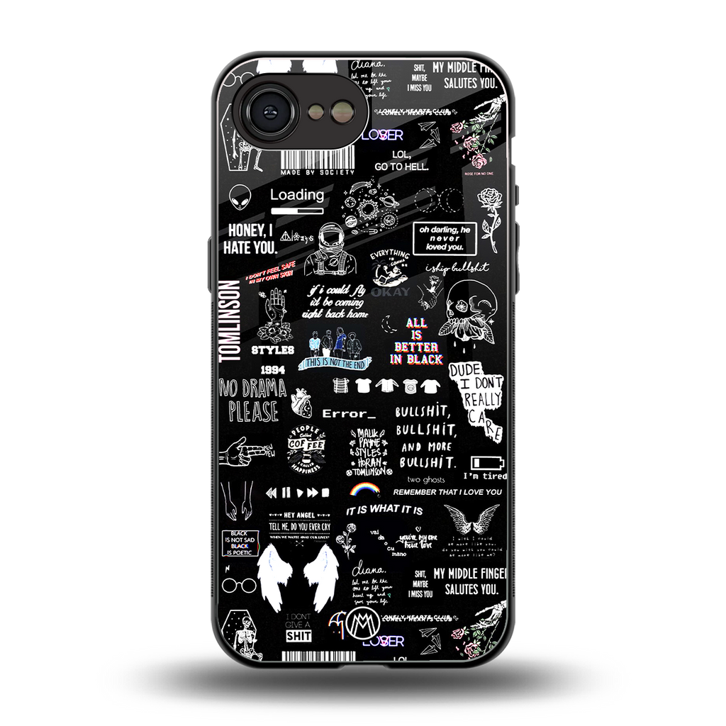 all is better in black back phone cover | glass case for iphone 16e