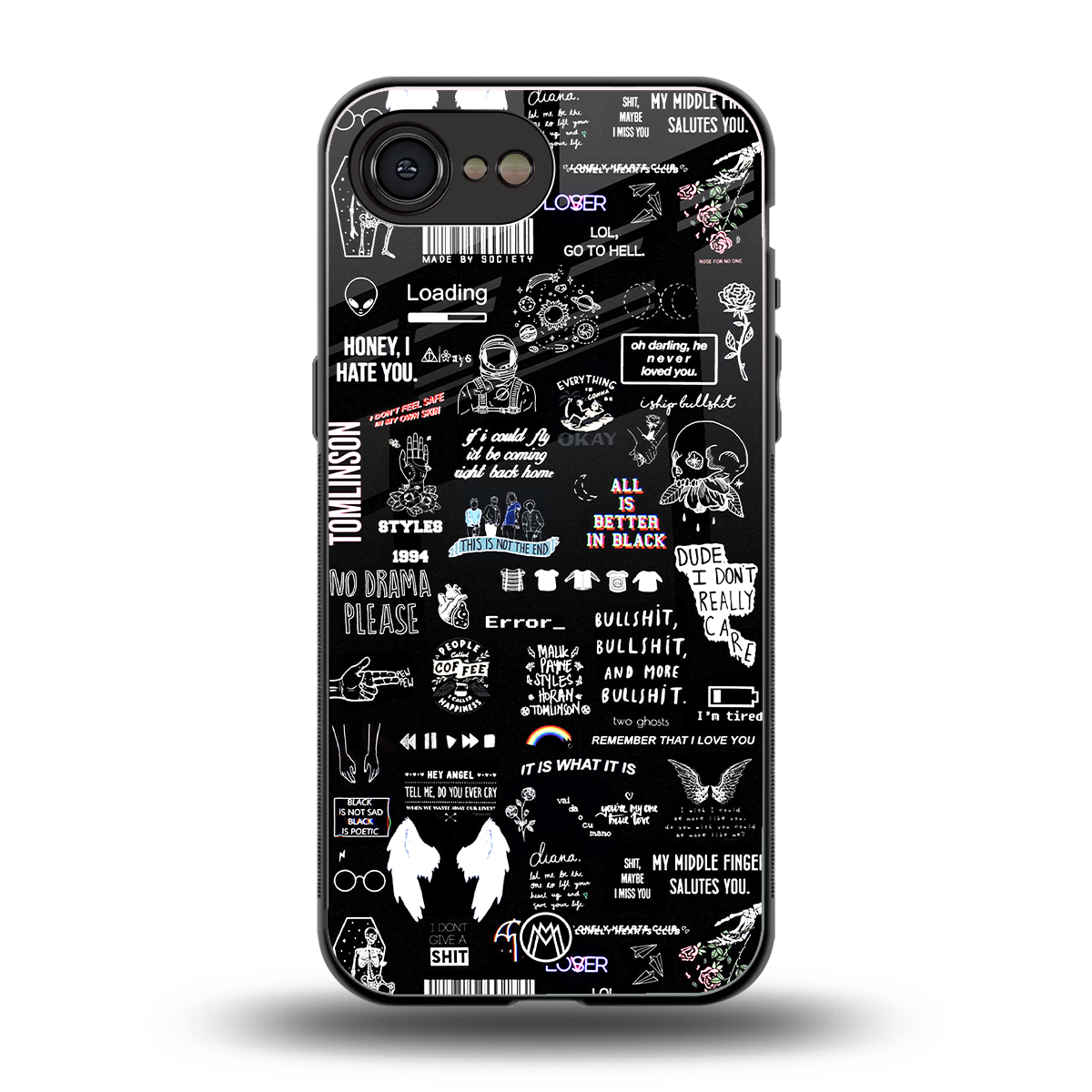 all is better in black back phone cover | glass case for iphone 16e