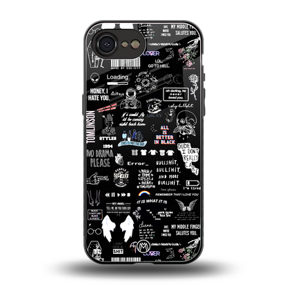 all is better in black back phone cover | glass case for iphone 16e