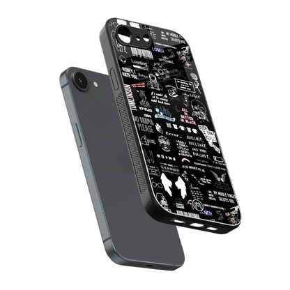 all is better in black back phone cover | glass case for iphone 16e