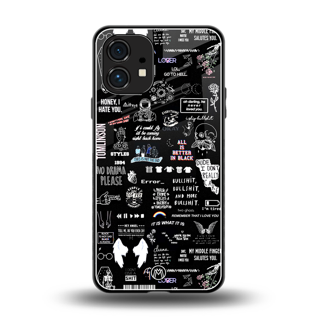 all is better in black back phone cover | glass case for nothing phone 1
