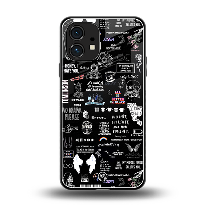 all is better in black back phone cover | glass case for nothing phone 1