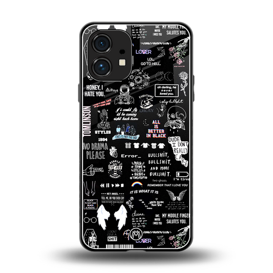 all is better in black back phone cover | glass case for nothing phone 1
