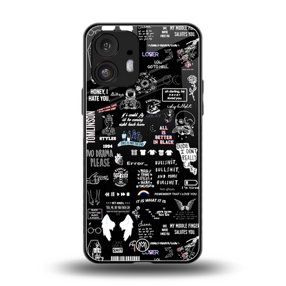all is better in black back phone cover | glass case for nothing phone 2