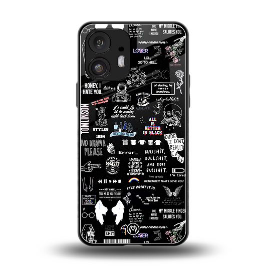 all is better in black back phone cover | glass case for nothing phone 2