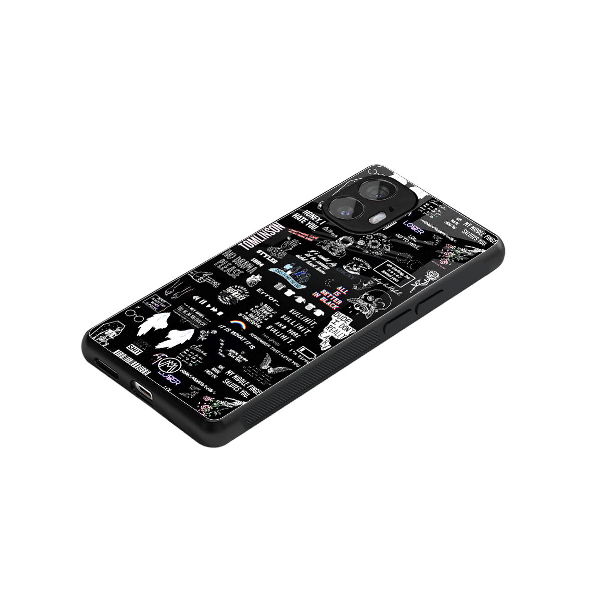 all is better in black back phone cover | glass case for nothing phone 2