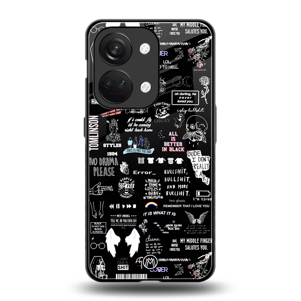 all is better in black back phone cover | glass case for oneplus nord 3
