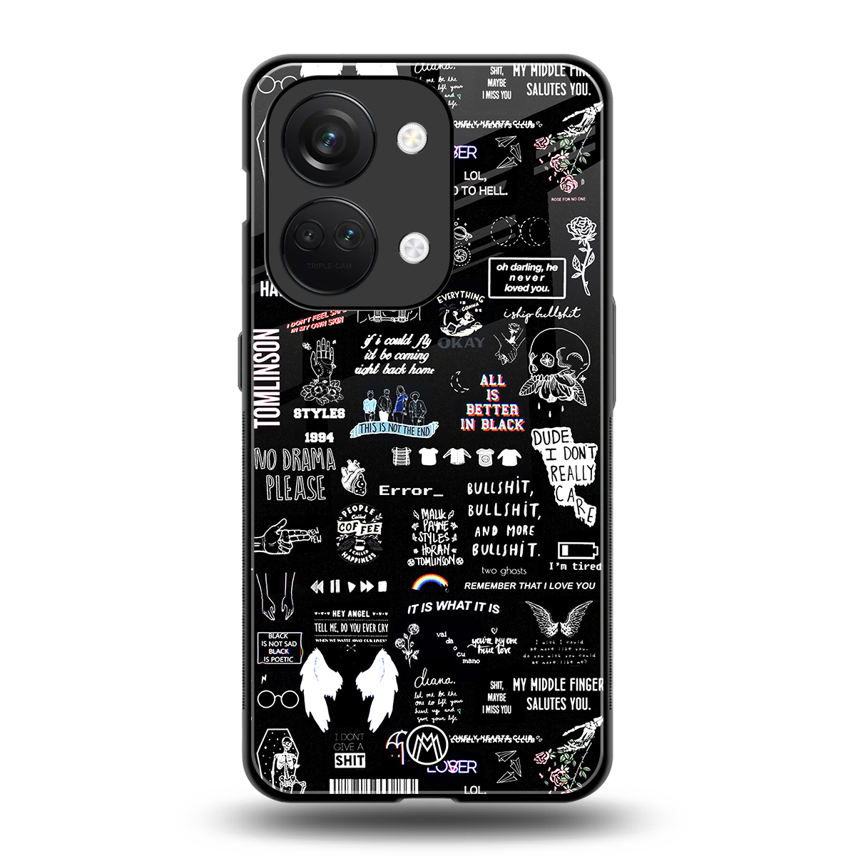 all is better in black back phone cover | glass case for oneplus nord 3