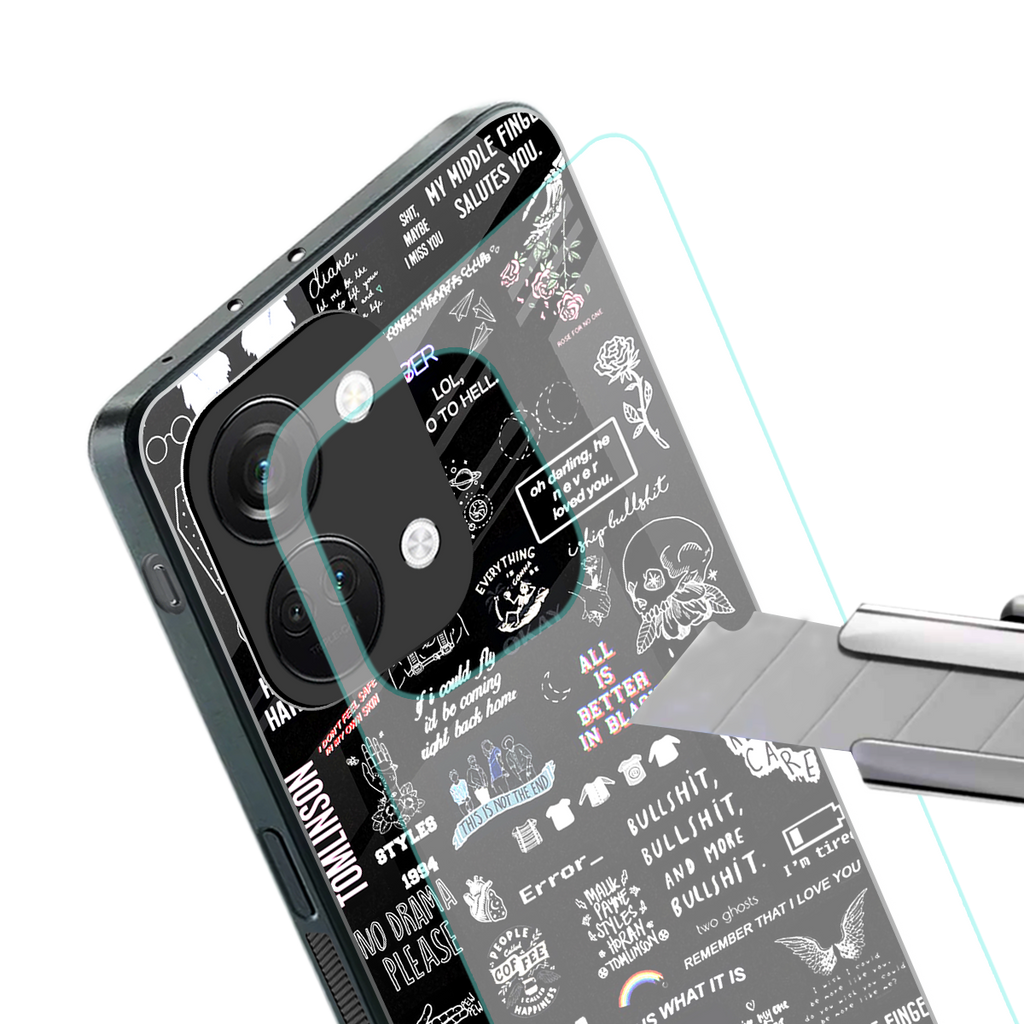all is better in black back phone cover | glass case for oneplus nord 3