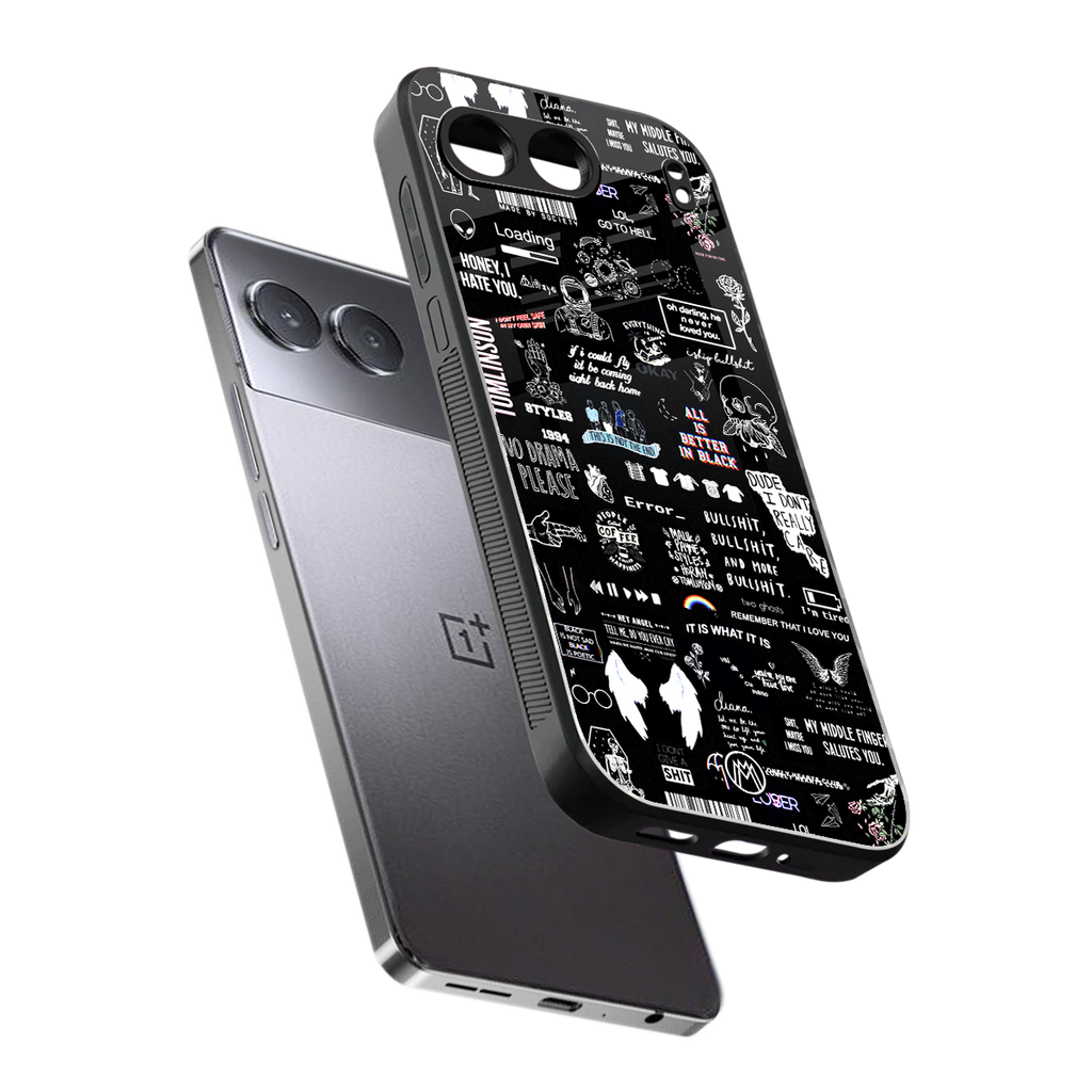 all is better in black back phone cover | glass case for oneplus nord 4