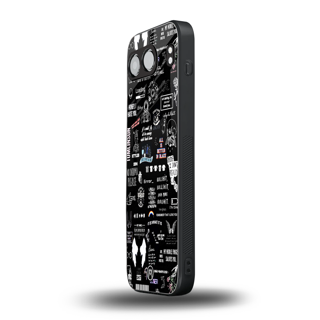 all is better in black back phone cover | glass case for oneplus nord 4