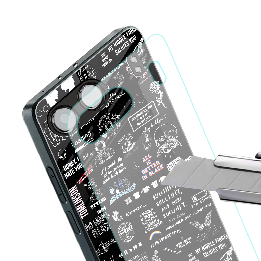 all is better in black back phone cover | glass case for oneplus nord 4
