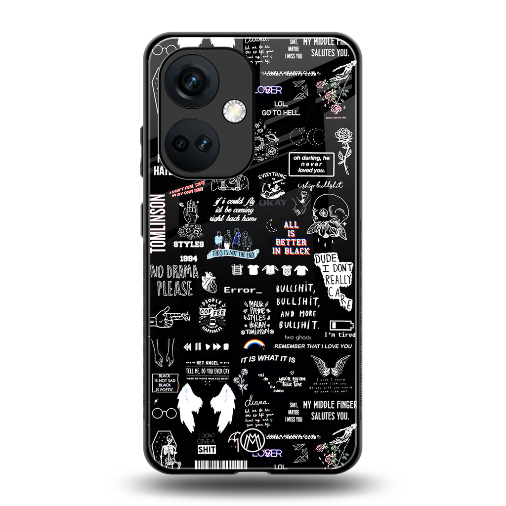 all is better in black back phone cover | glass case for oneplus nord ce 3