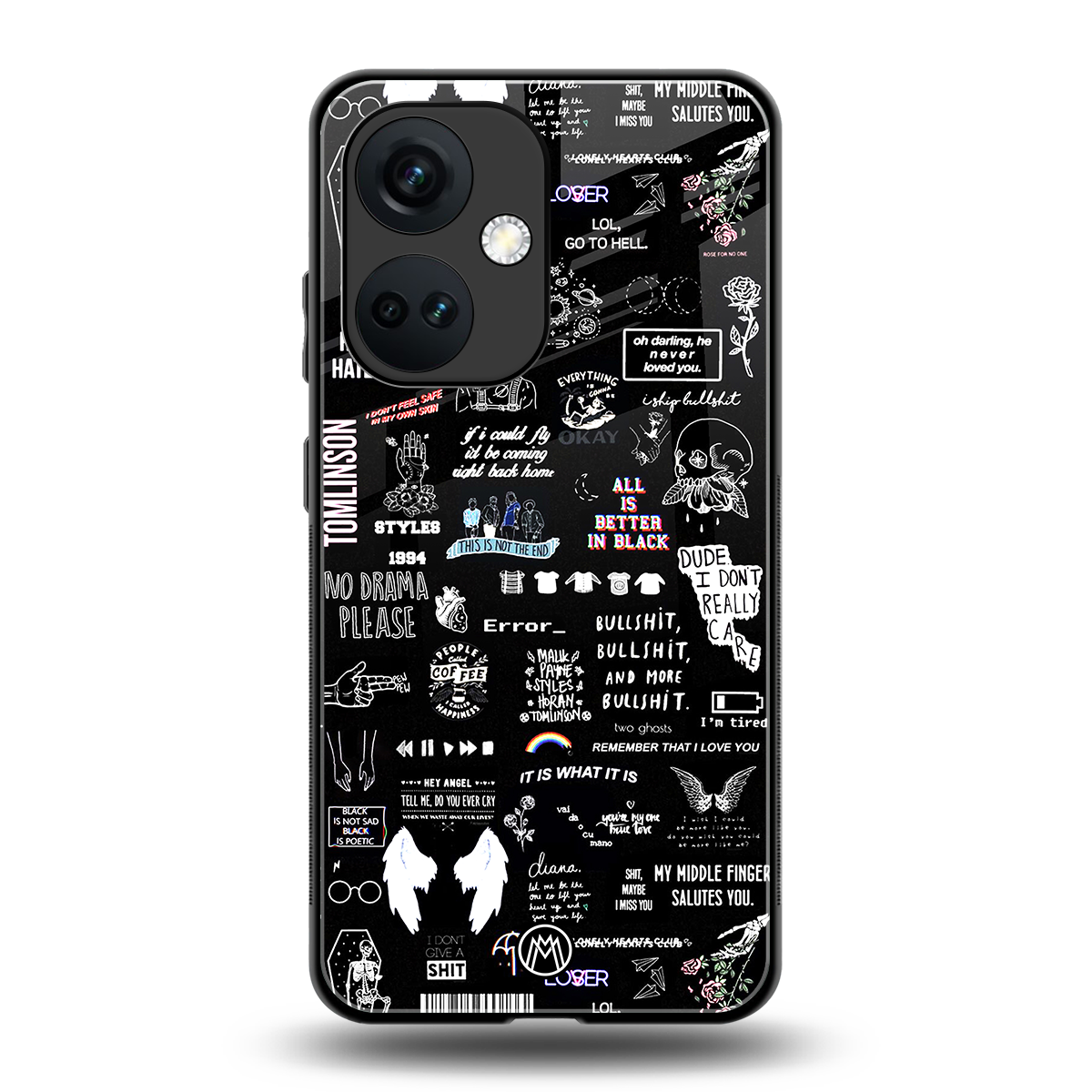 all is better in black back phone cover | glass case for oneplus nord ce 3