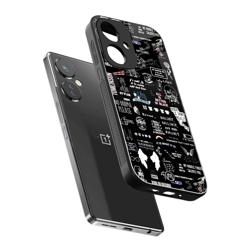 all is better in black back phone cover | glass case for oneplus nord ce 3