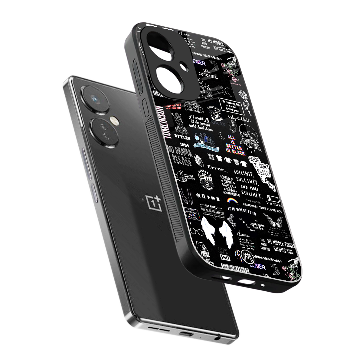 all is better in black back phone cover | glass case for oneplus nord ce 3