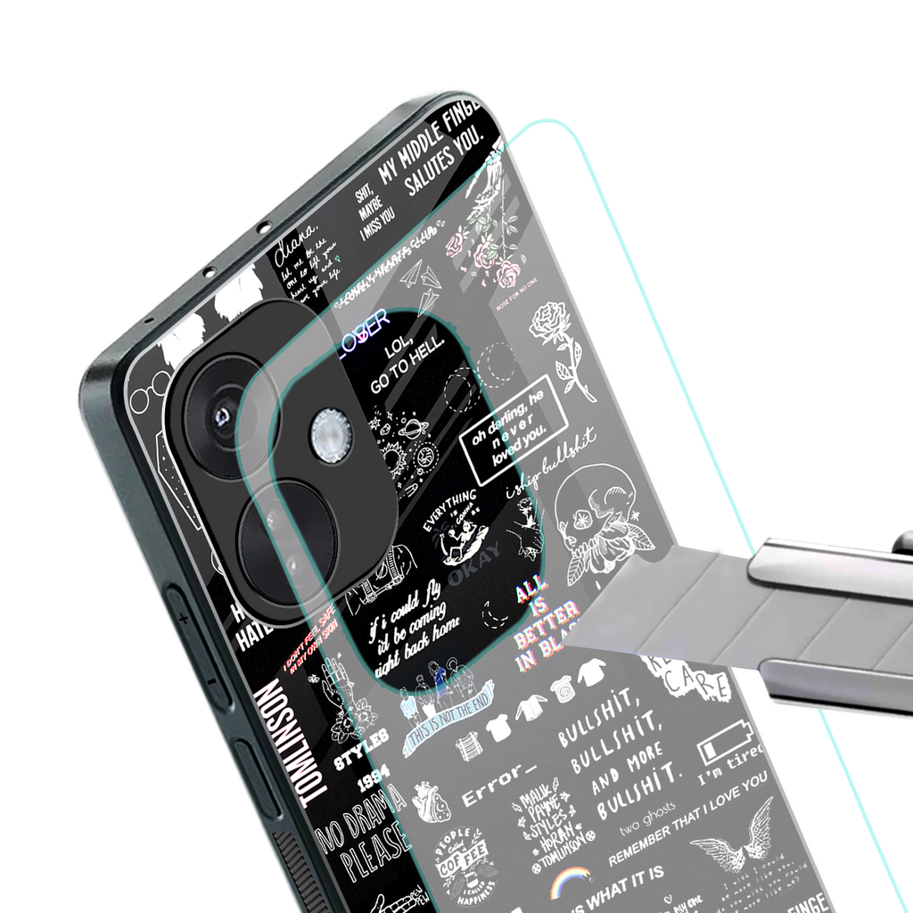 all is better in black back phone cover | glass case for oneplus nord ce 3