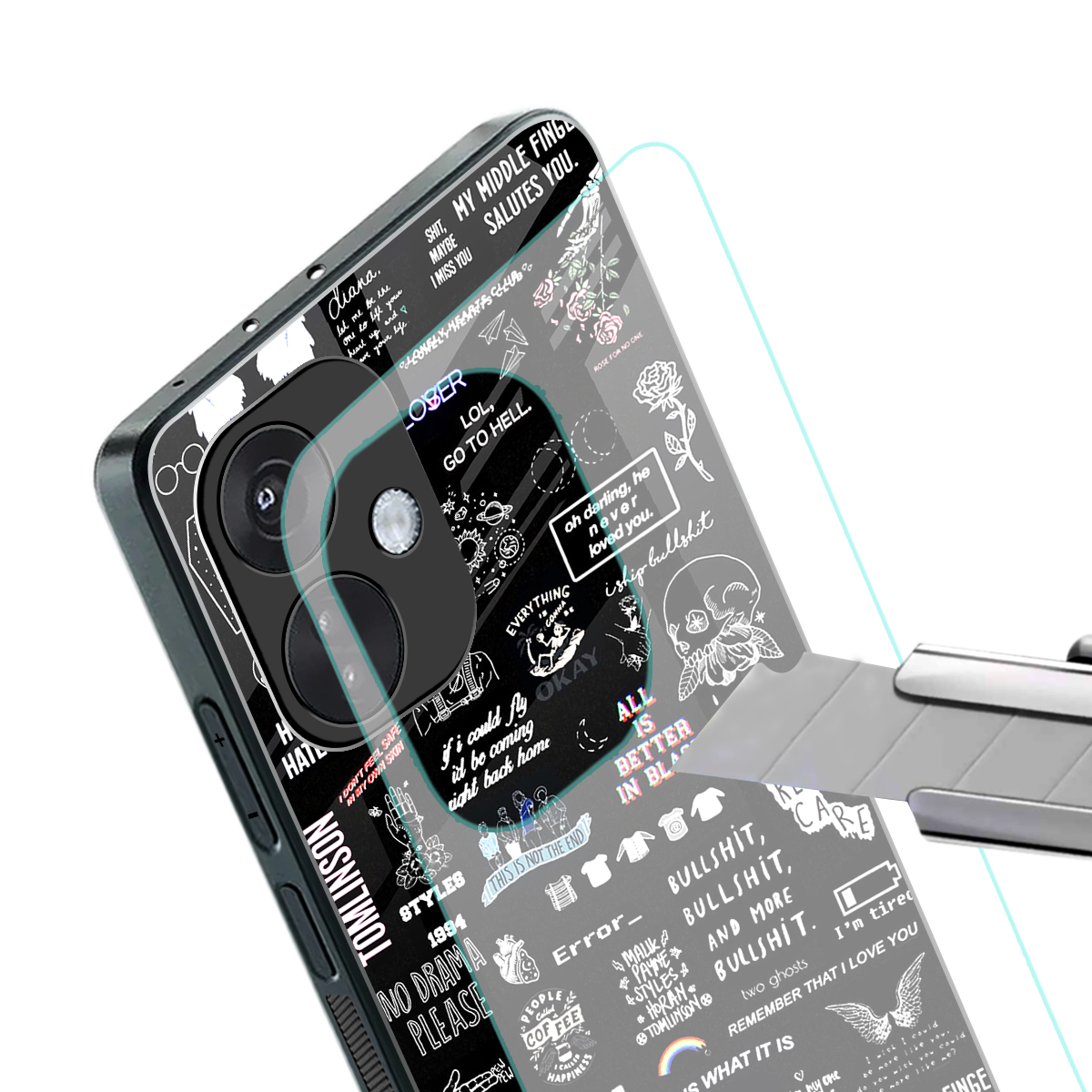 all is better in black back phone cover | glass case for oneplus nord ce 3