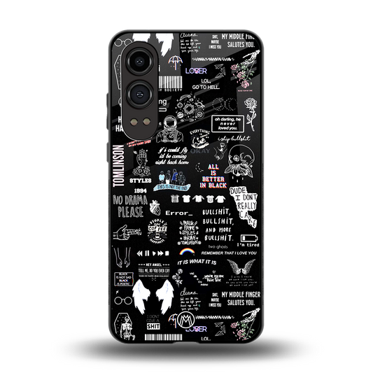 all is better in black back phone cover | glass case for oneplus nord ce 4 lite