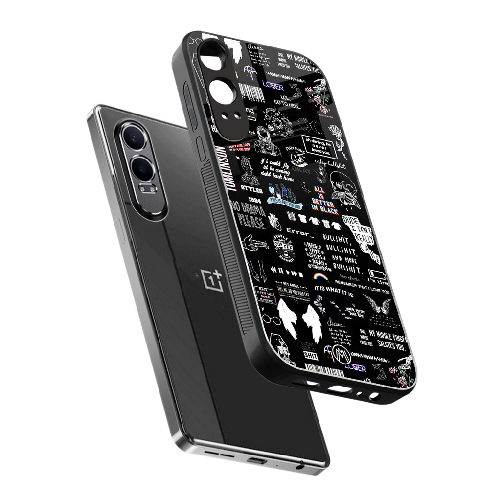 all is better in black back phone cover | glass case for oneplus nord ce 4 lite