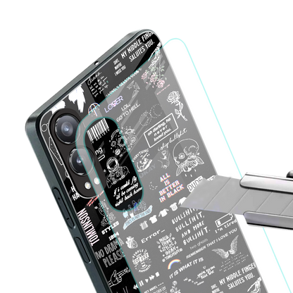 all is better in black back phone cover | glass case for oneplus nord ce 4 lite