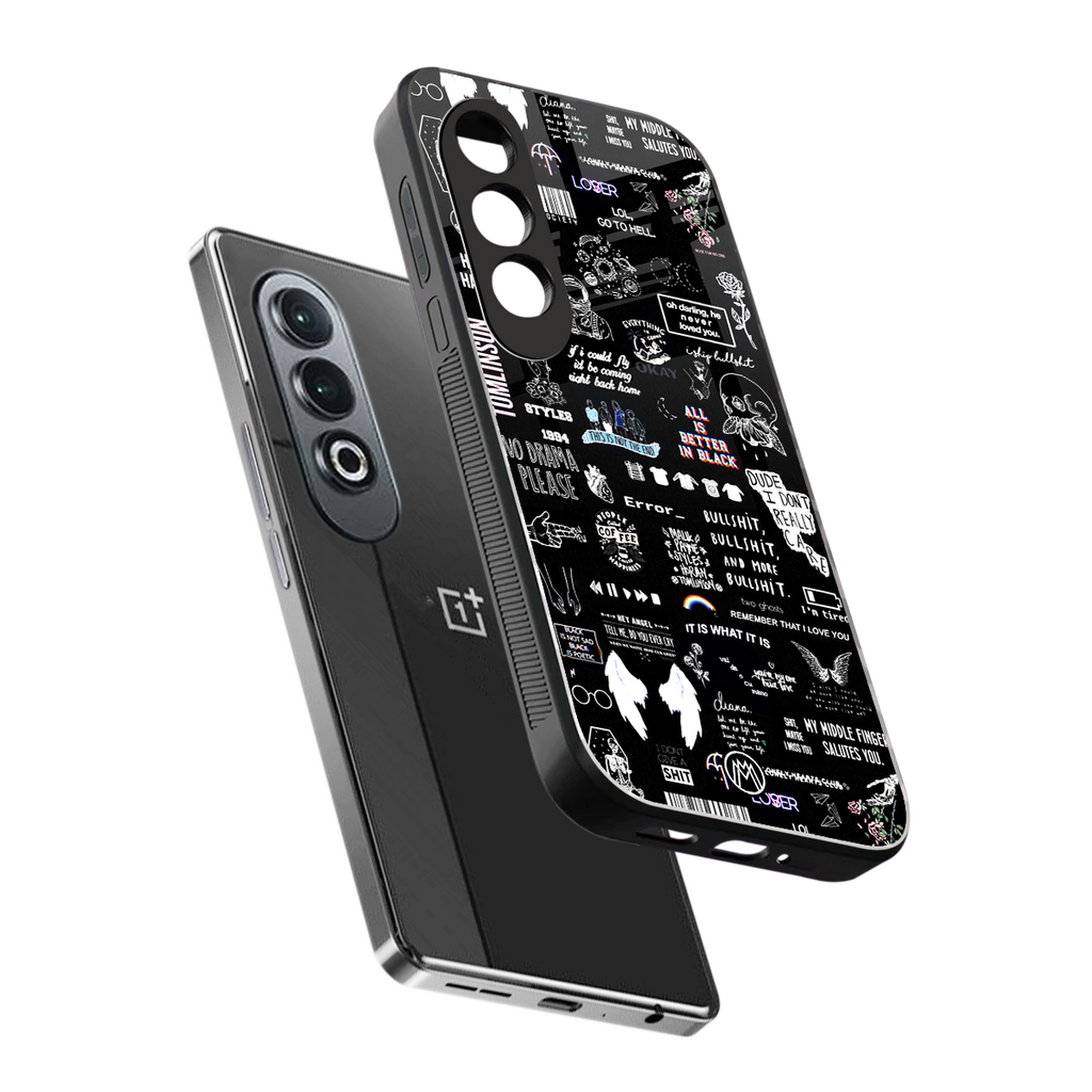 all is better in black back phone cover | glass case for oneplus nord ce 4