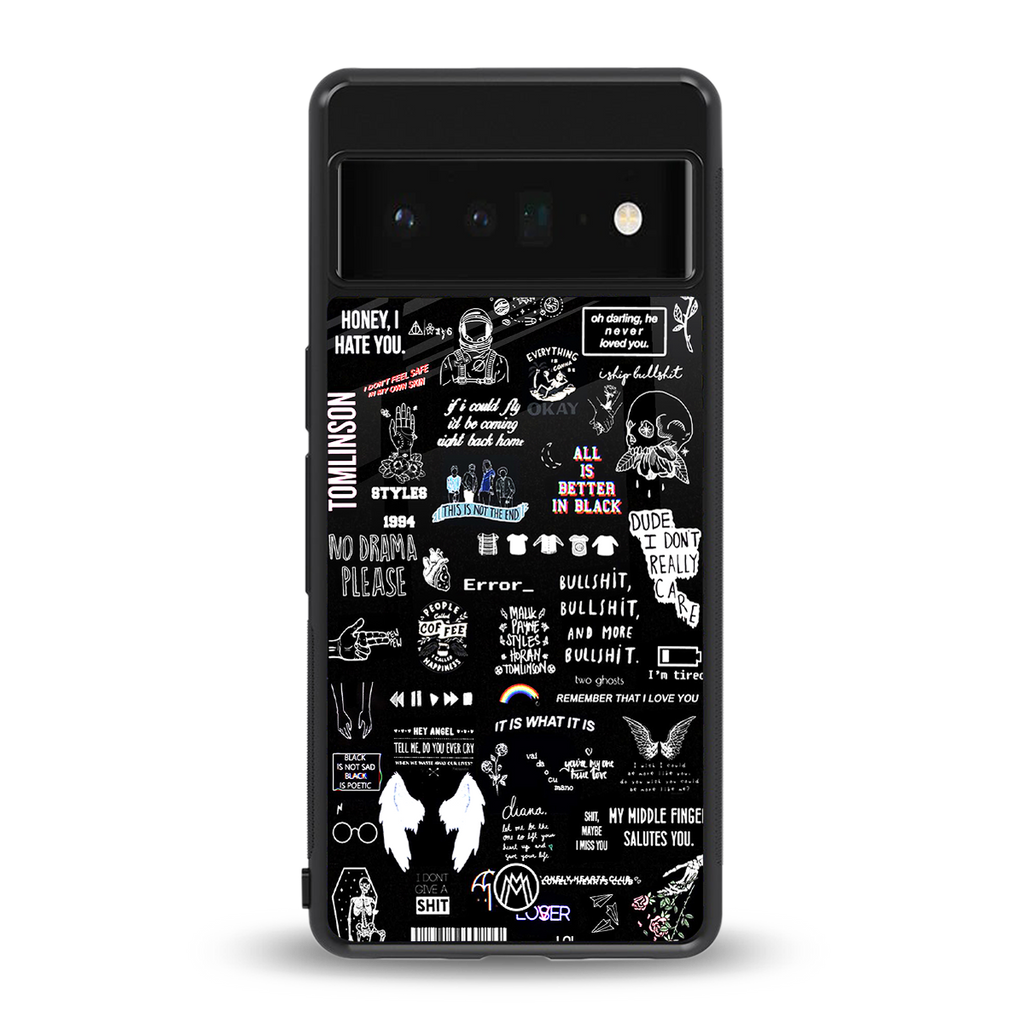 all is better in black back phone cover | glass case for google pixel 6 pro