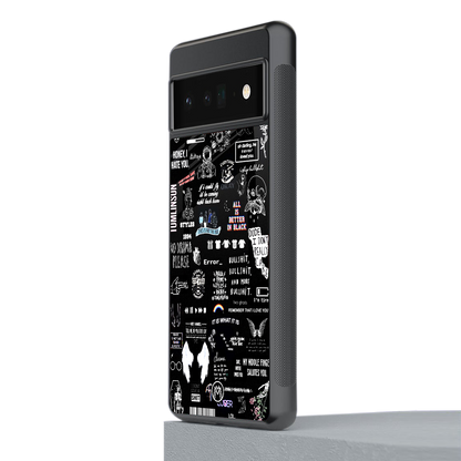 all is better in black back phone cover | glass case for google pixel 6 pro