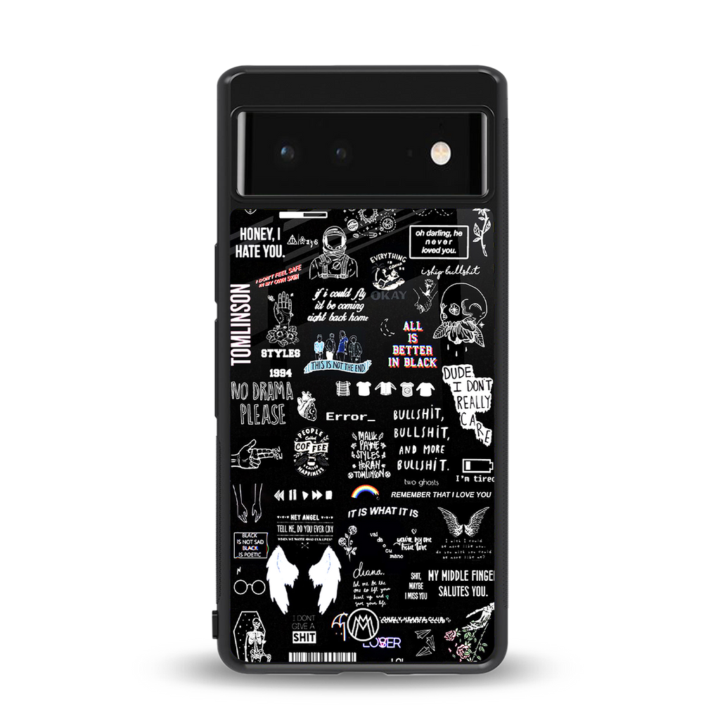 all is better in black back phone cover | glass case for google pixel 6
