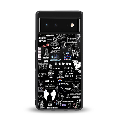 all is better in black back phone cover | glass case for Google Pixel 6A
