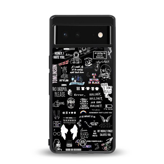 all is better in black back phone cover | glass case for Google Pixel 6A