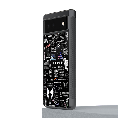all is better in black back phone cover | glass case for Google Pixel 6A