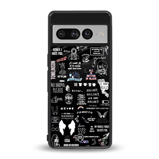 all is better in black back phone cover | glass case for google pixel 7 pro