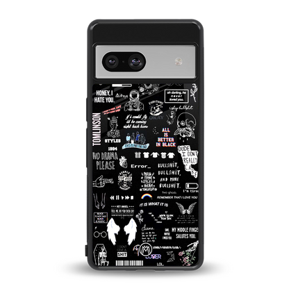 all is better in black back phone cover | glass case for Google Pixel 7