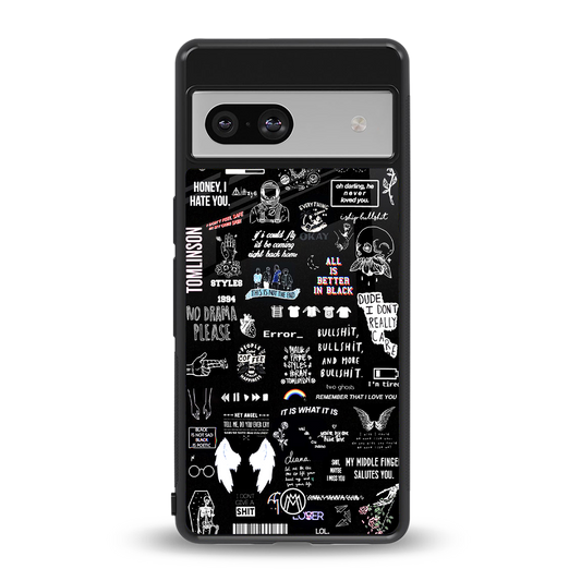 all is better in black back phone cover | glass case for Google Pixel 7